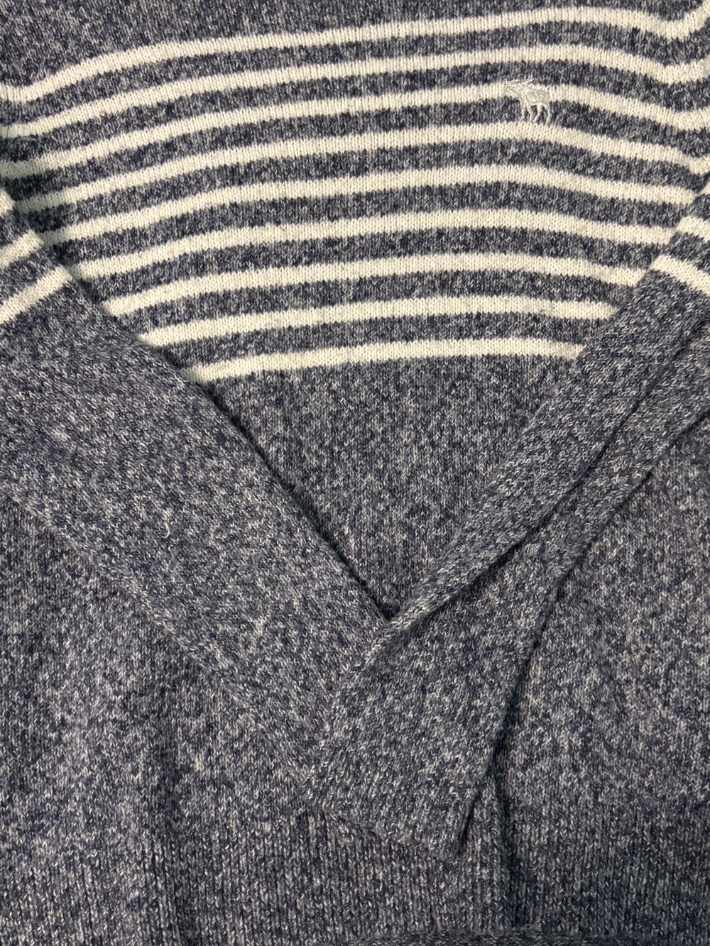 abercrombie kids navy and cream striped knit top